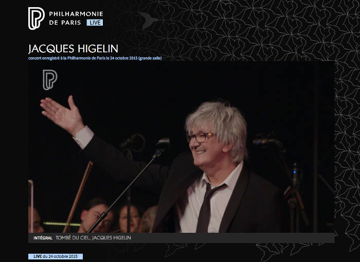 Jacques Higelin concert Philharmonie de Paris Les Boomeurs